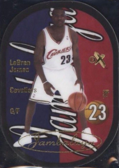 2003 Fleer E-X Jambalaya #1 Lebron James Basketball Card 2003 Fleer E-X Jambalaya #1 Lebron James Basketball Card