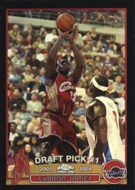 2003 Topps Chrome #111 Black Refractor Lebron James Basketball Card