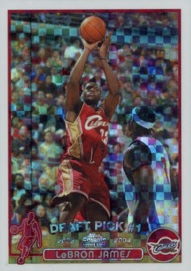 2003 lebron james topps chrome black refractor price