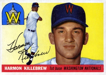 1955 Topps #124 Harmon Killebrew Rookie Card 1955 Topps #124 Harmon Killebrew Rookie Card