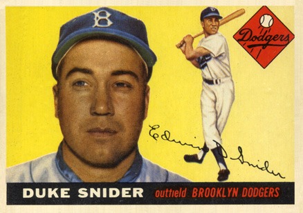 1955 Topps #210 Duke Snider Baseball Card 1955 Topps #210 Duke Snider Baseball Card
