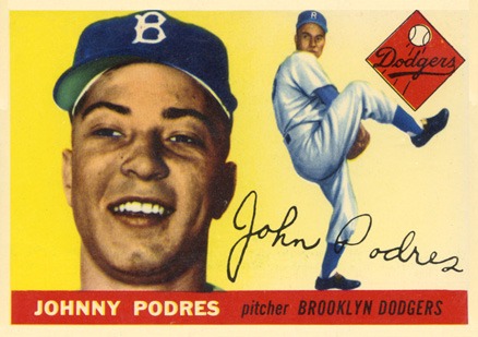 1955 Topps #25 Johnny Podres Baseball Card
