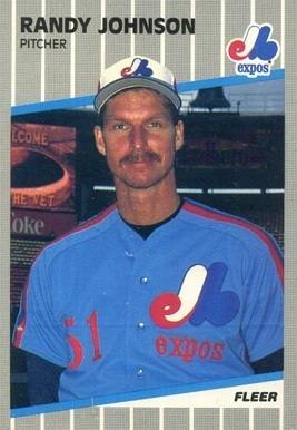 1989 Fleer #381 Randy Johnson Rookie Card With Marlboro Ad