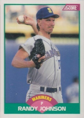 1989 Score Rookies Traded #77T Randy Johnson Rookie Card 1989 Score Rookies Traded #77T Randy Johnson Rookie Card