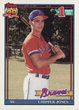 1991 Topps #333 Chipper Jones Rookie Card 1991 Topps #333 Chipper Jones Rookie Card