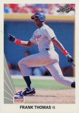 1990 Leaf #300 Frank Thomas Rookie Baseball Card 1990 Leaf #300 Frank Thomas Rookie Baseball Card