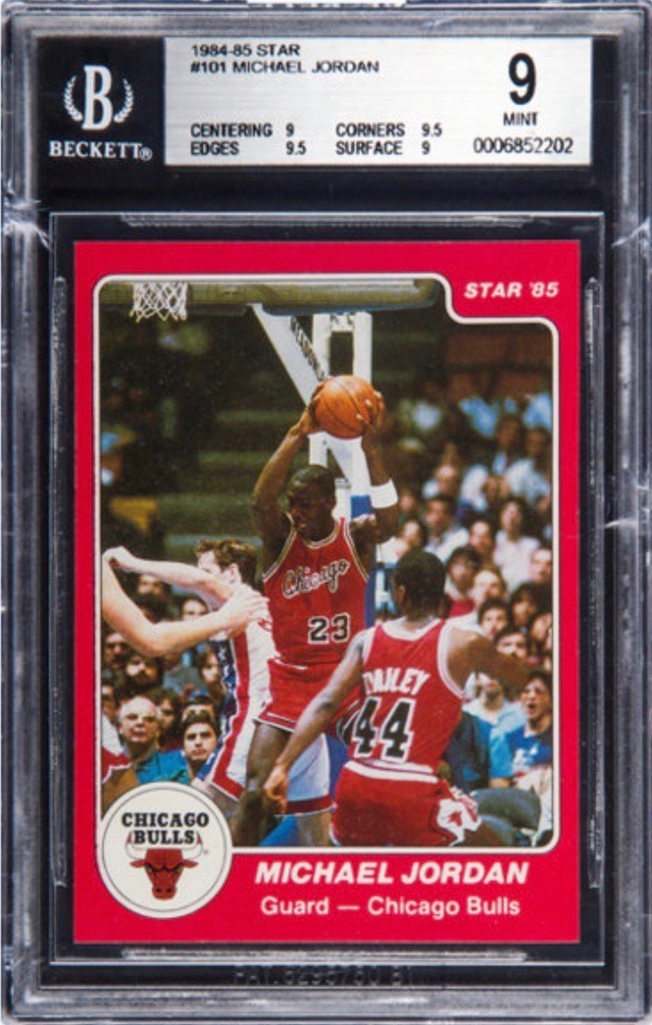 1984 Star #101 Michael Jordan Rookie Card Graded BGS 9