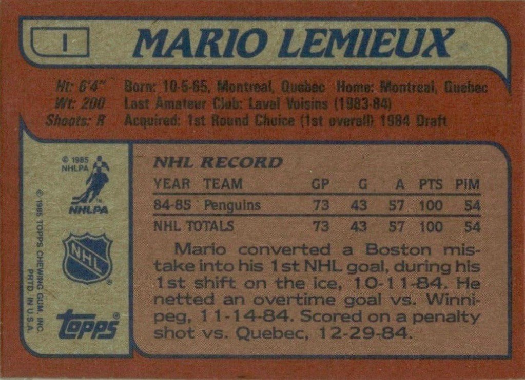 Mario Lemieux Rookie Cards: The Ultimate Collector’s Guide - Old Sports