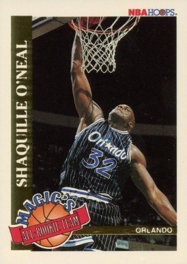 1992 Hoops Magic's All Rookie Team #1 Shaquille O'Neal Rookie Card