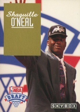 1992 SkyBox Draft Picks #1 Shaq O'Neal Rookie Card