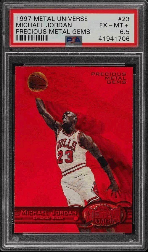 1997 Metal Universe Precious Metal Gems Michael Jordan RED Basketball Card