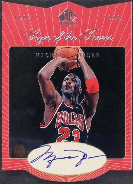 1997 and 1998 SP Authentic Sign of the Times Stars and Rookies Michael Jordan Card