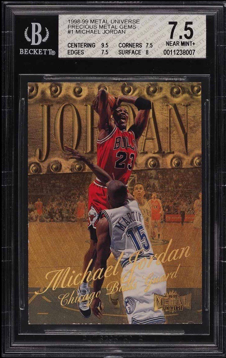 1998 Metal Universe Precious Metal Gems #1 Michael Jordan Basketball Card