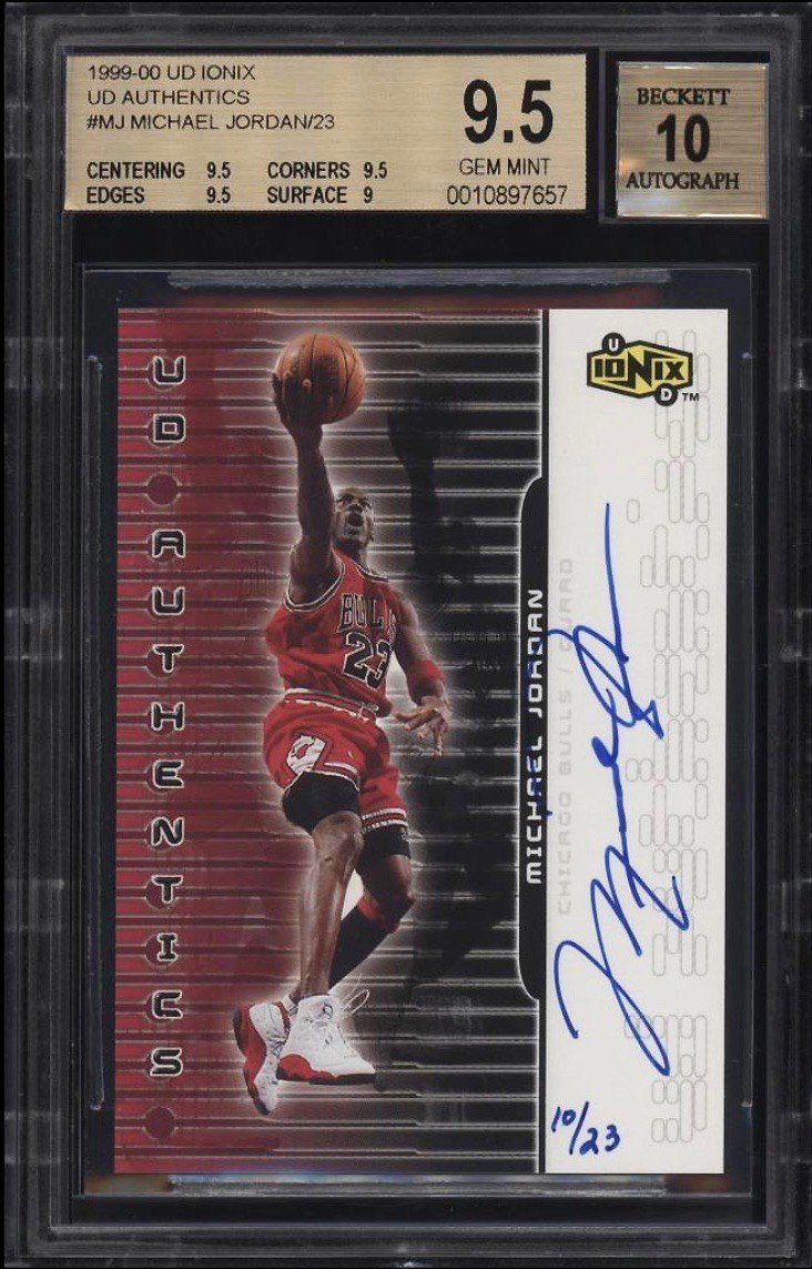 1999 Upper Deck Ionix UD Authentics Michael Jordan Card Auto :23