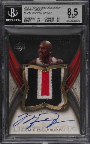 2006 Exquisite Collection Limit Logos Michael Jordan Card AUTO PATCH :50 BGS 8.5 2006 Exquisite Collection Limit Logos Michael Jordan Card AUTO PATCH :50 BGS 8.5