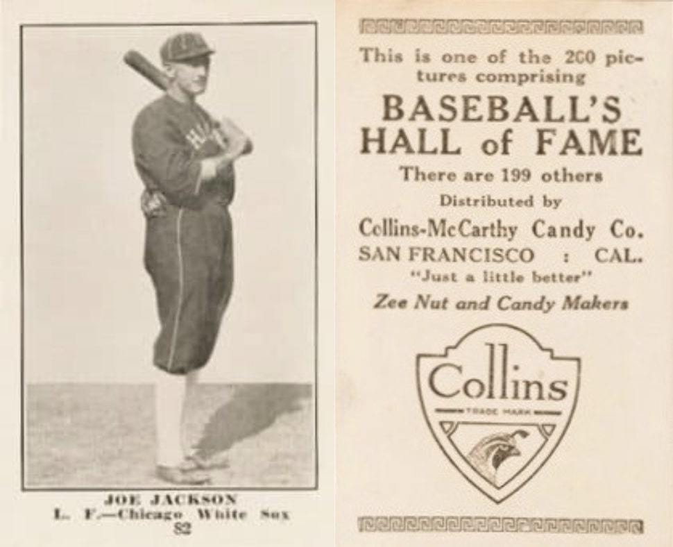 1917 Collins-McCarthy #82 Joe Jackson Baseball Card
