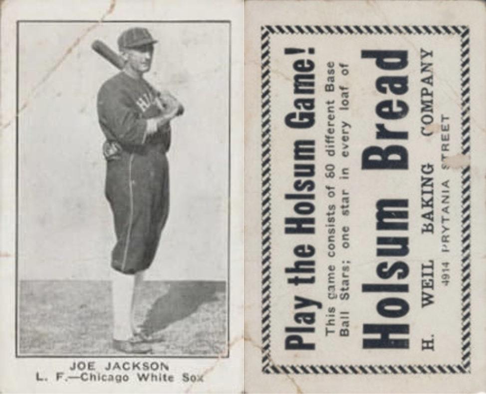 1921 Holsum Bread #16 Shoeless Joe Jackson Baseball Card