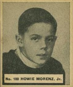 1937 World Wide Gum #100 Howie Morenz Jr. Hockey Card