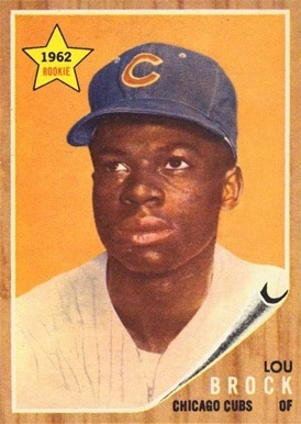 1962 Topps #387 Lou Brock Rookie Card 1962 Topps #387 Lou Brock Rookie Card