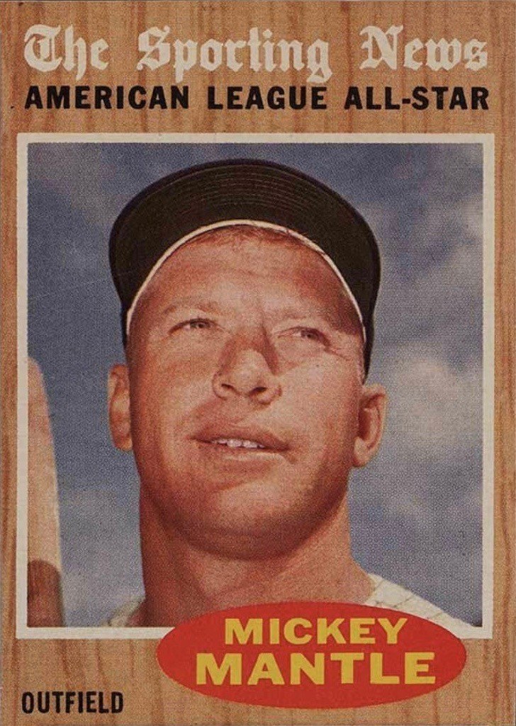 1962 Topps #471 Mickey Mantle All-Star Baseball Card
