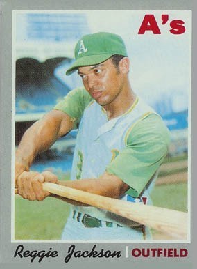 1970 Topps #140 Reggie Jackson Baseball Card 1970 Topps #140 Reggie Jackson Baseball Card