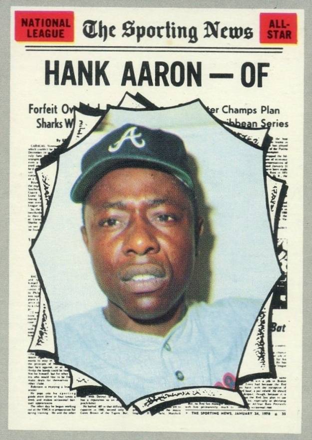 1970 Topps #462 Hank Aaron All-Star Rookie Card 1970 Topps #462 Hank Aaron All-Star Rookie Card