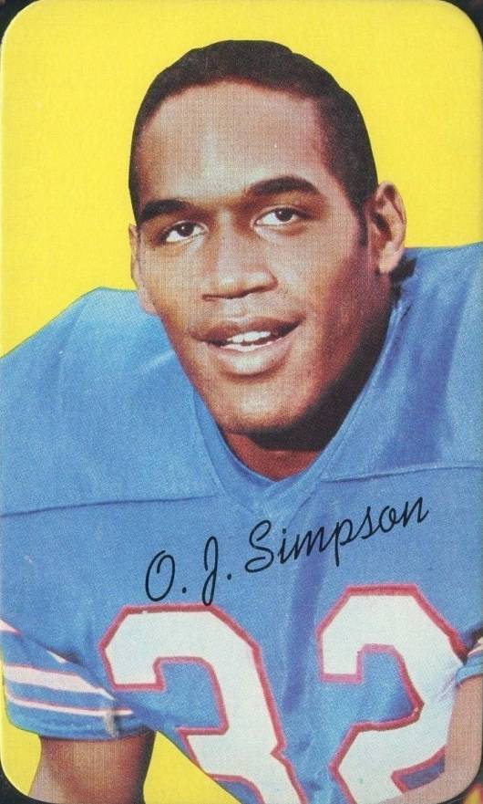 1970 Topps Super #24 O.J. Simpson Football Card