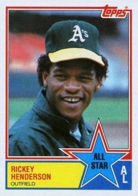 1983 Topps #391 Rickey Henderson All-Star Baseball Card 1983 Topps #391 Rickey Henderson All-Star Baseball Card