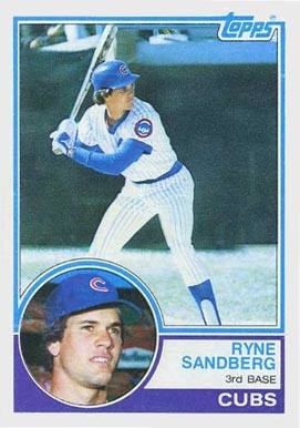 1983 Topps #83 Ryne Sandberg Rookie Card 1983 Topps #83 Ryne Sandberg Rookie Card