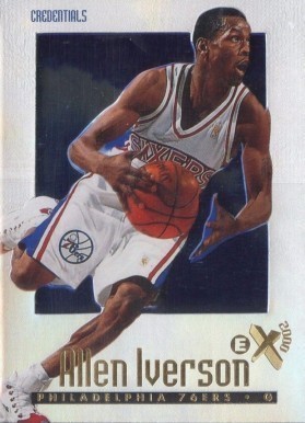 1996 Skybox EX2000 Credentials #53 Allen Iverson Rookie Card