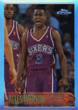1996 Topps Chrome Refractor #171 Allen Iverson Rookie Card