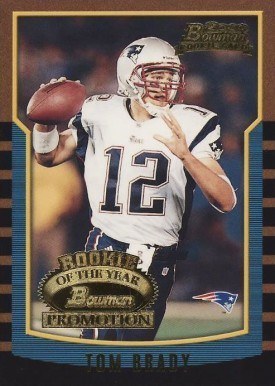 2000 Bowman Rookie of the Year Promotion Tom Brady Football Card