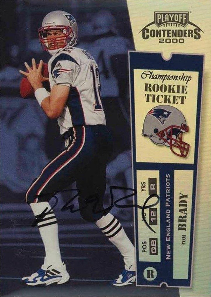 2000 Playoff Contenders Championship Ticket #144 Tom Brady Autograph Rookie Card
