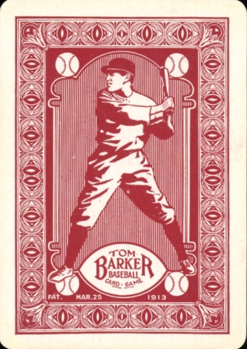 1913 Tom Barker Shoeless Joe Jackson Card Reverse Side