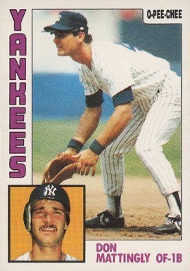 1984 O-Pee-Chee #8 Don Mattingly Rookie Card 1984 O-Pee-Chee #8 Don Mattingly Rookie Card