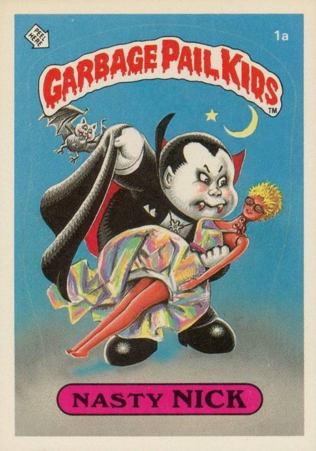 1985 Garbage Pail Kids Card #1a Nasty Nick