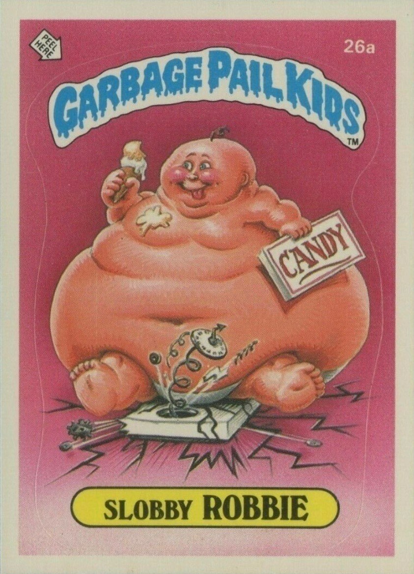 1985 Garbage Pail Kids Card #26a Slobby Robbie