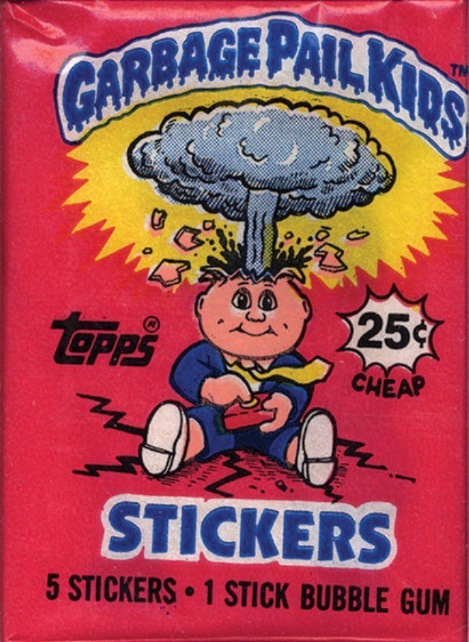 Original Wax Pack of 1985 Series 1 Garbage Pail Kids Cards Original Wax Pack of 1985 Series 1 Garbage Pail Kids Cards