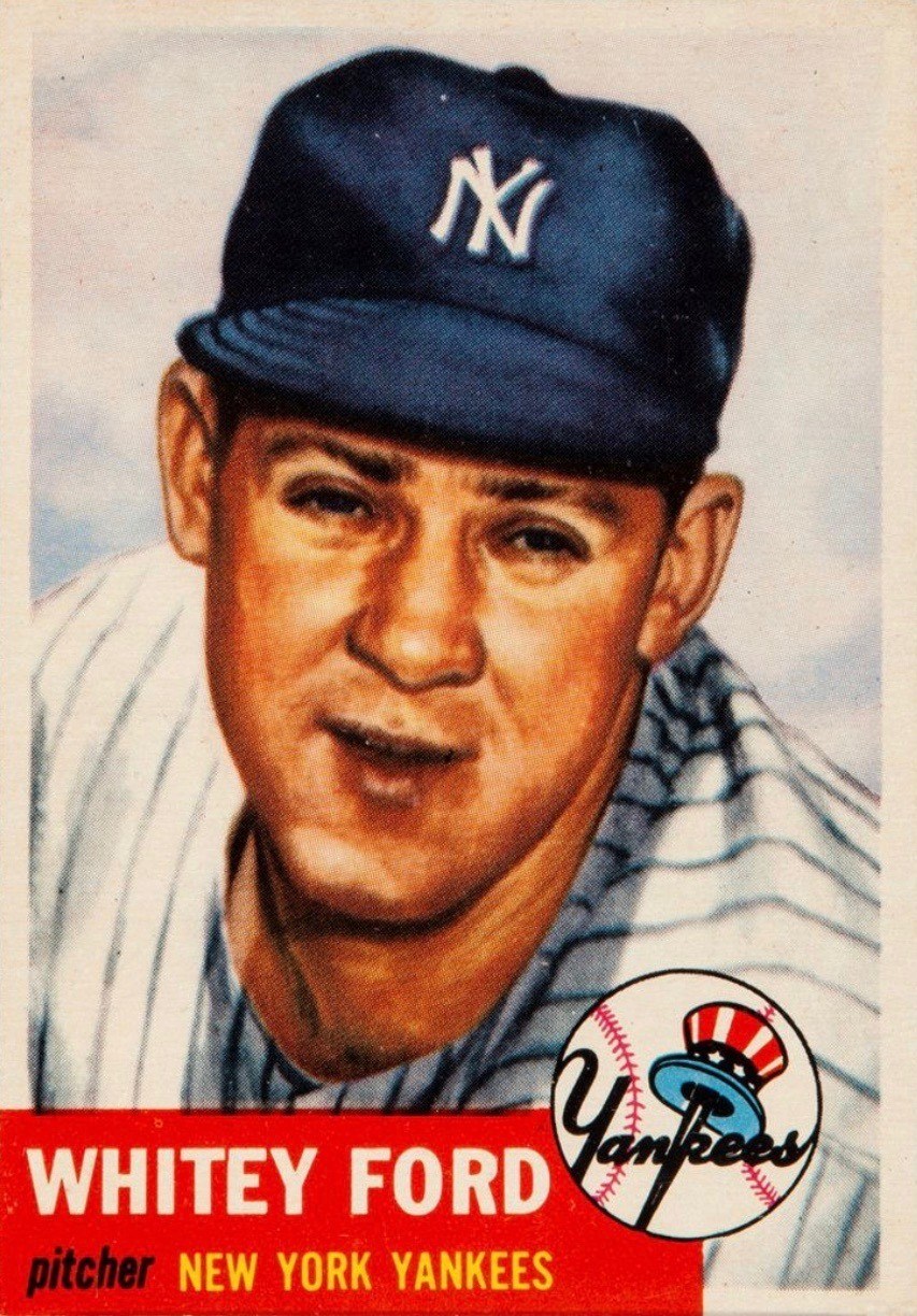 1953 Topps #207 White Ford Baseball Card 1953 Topps #207 White Ford Baseball Card
