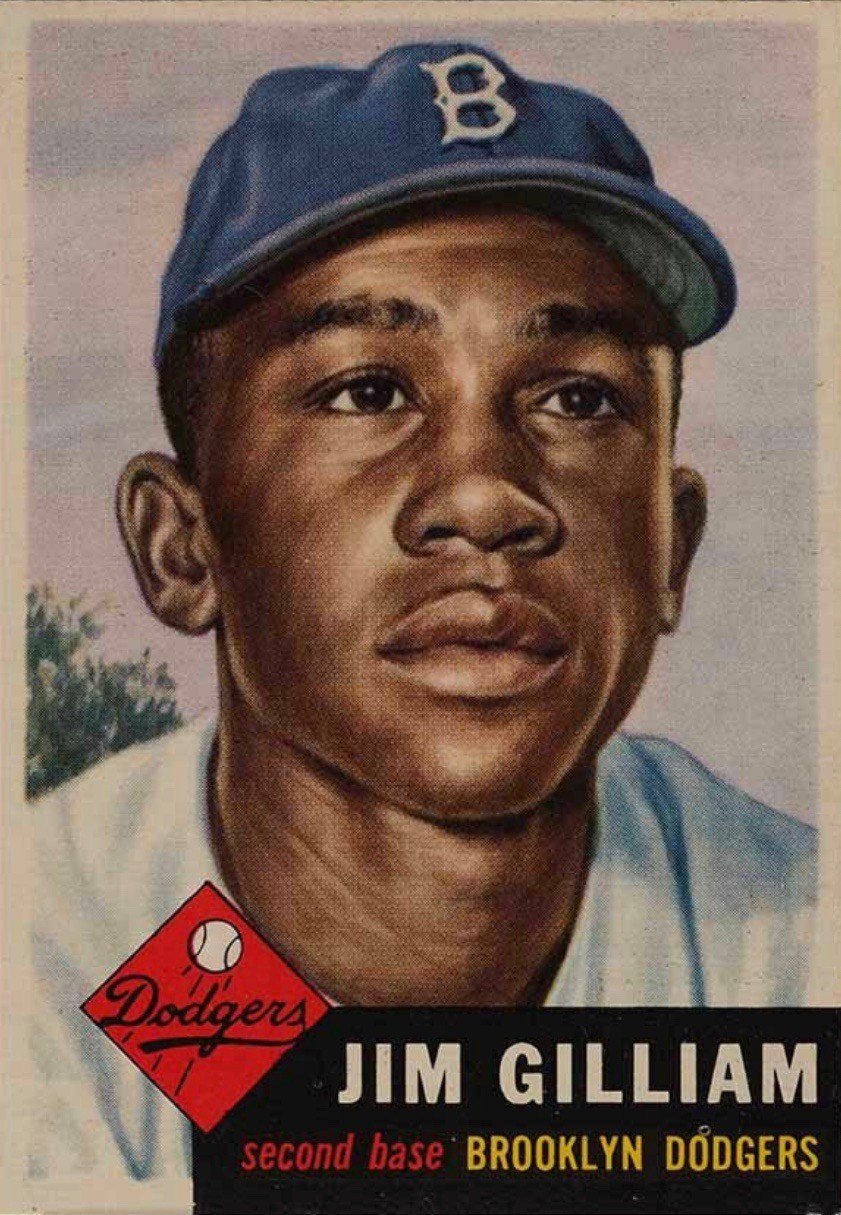 1953 Topps #258 Jim Gilliam Baseball Card 1953 Topps #258 Jim Gilliam Baseball Card