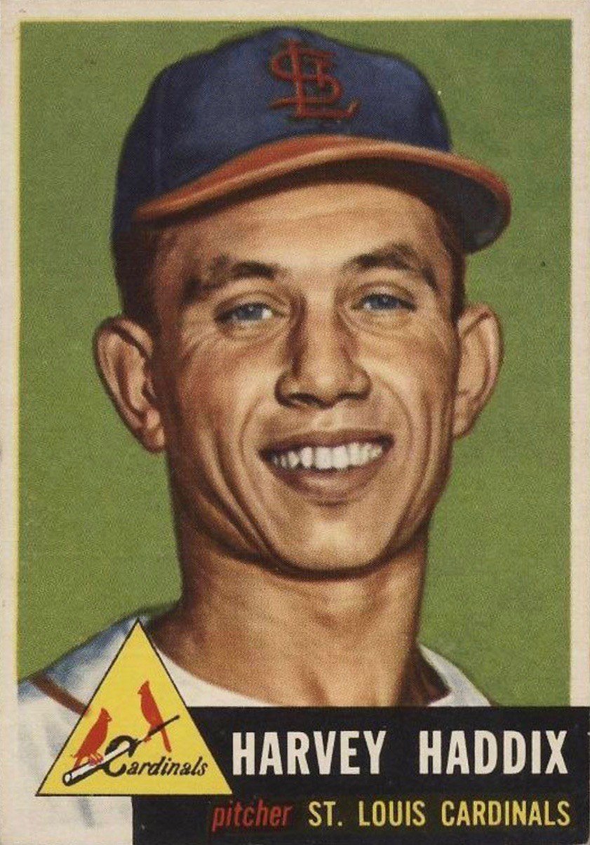 1953 Topps #273 Harvey Haddix Rookie Card