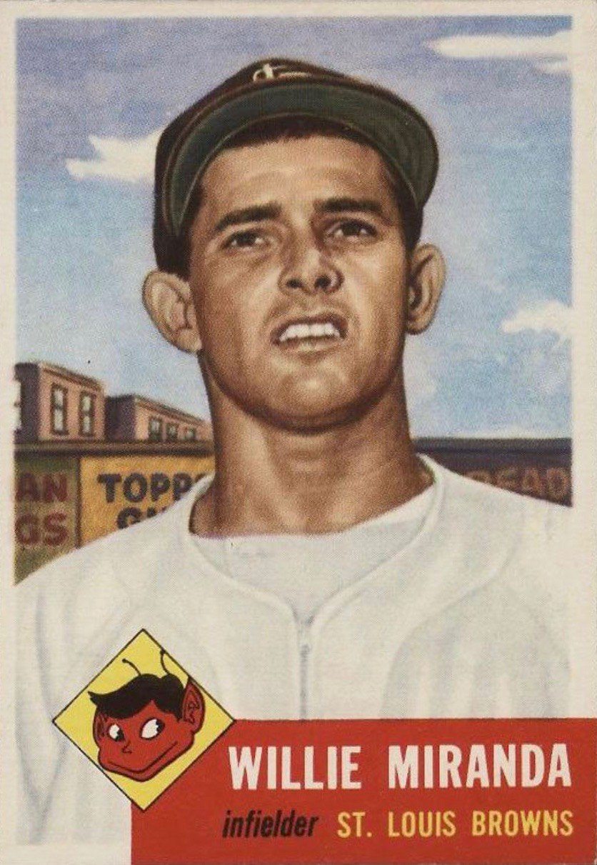 1953 Topps #278 Willie Miranda Baseball Card 1953 Topps #278 Willie Miranda Baseball Card