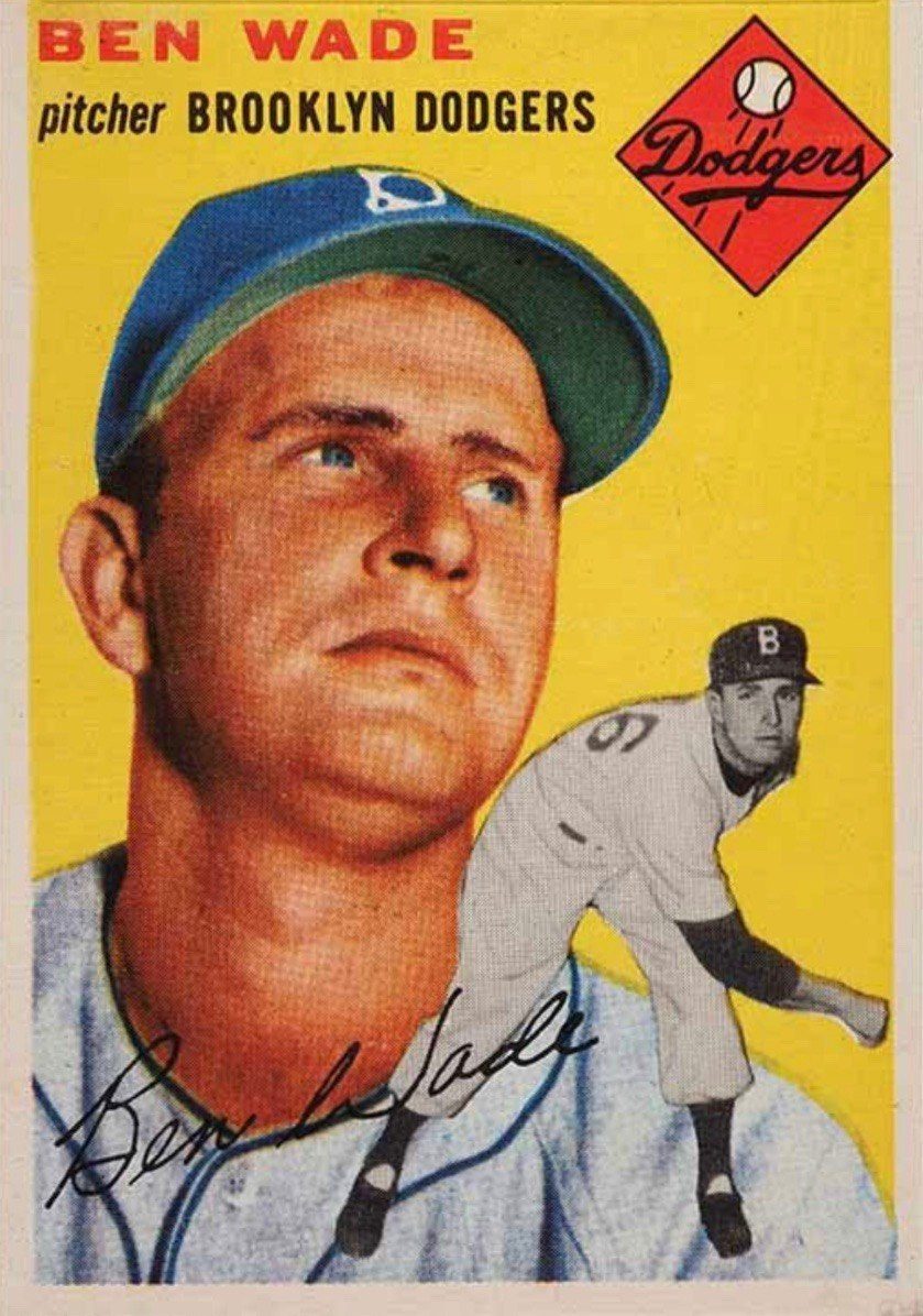1954 Topps #126 Ben Wade Baseball Card 1954 Topps #126 Ben Wade Baseball Card