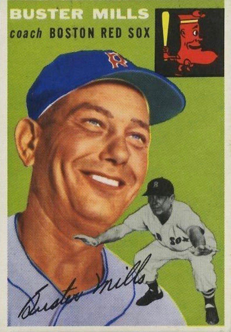 1954 Topps #127 Buster Mills Baseball Card 1954 Topps #127 Buster Mills Baseball Card
