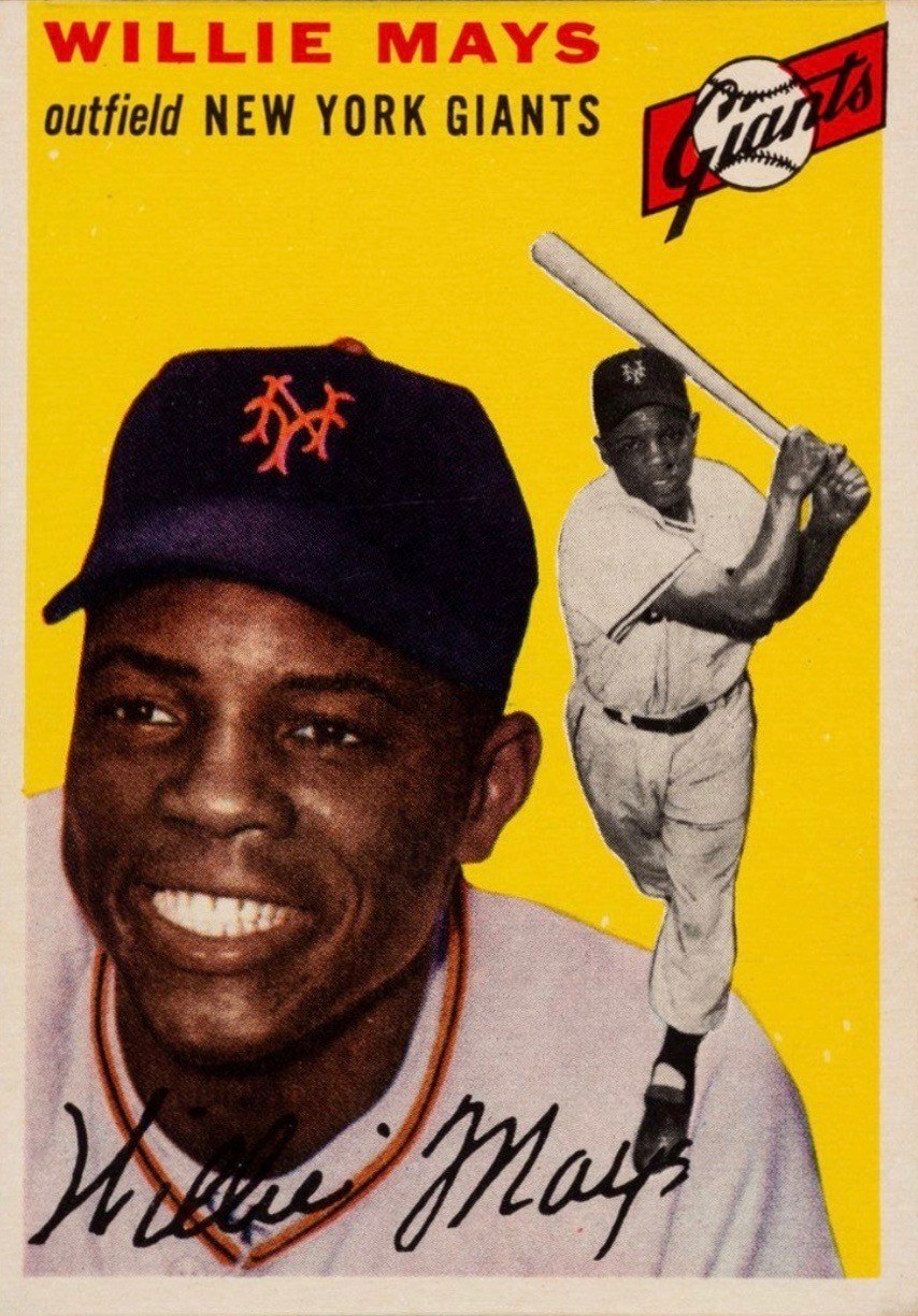 1954 Topps #90 Willie Mays Baseball Card 1954 Topps #90 Willie Mays Baseball Card