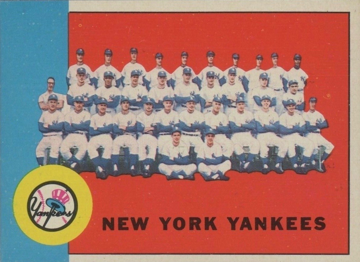 1963 Topps #247 Yankees Team Card 1963 Topps #247 Yankees Team Card