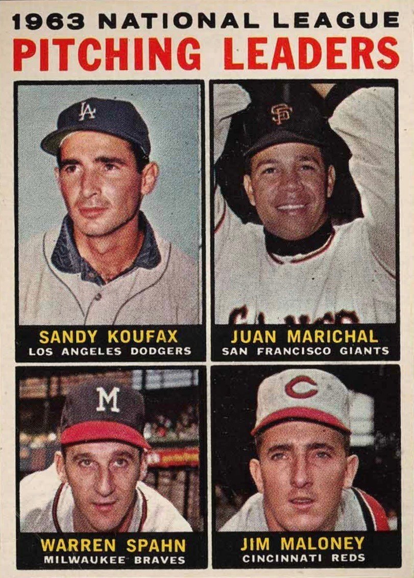 1964 Topps #3 N.L. Pitching Leaders Sandy Koufax Baseball Card 1964 Topps #3 N.L. Pitching Leaders Sandy Koufax Baseball Card