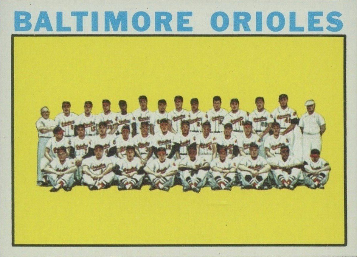 1964 Topps #473 Baltimore Orioles Team Baseball Card 1964 Topps #473 Baltimore Orioles Team Baseball Card