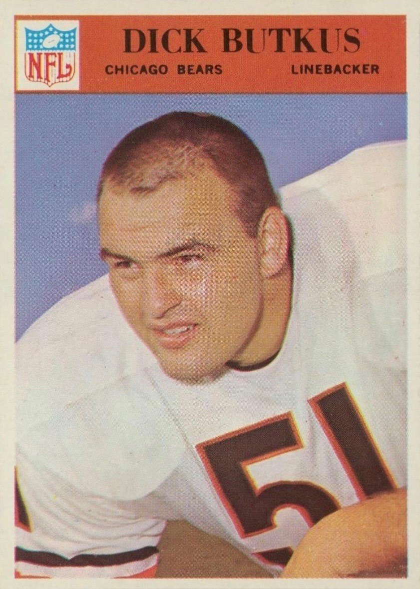 1966 Philadelphia #31 Dick Butkus Rookie Card 1966 Philadelphia #31 Dick Butkus Rookie Card