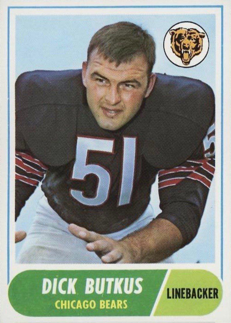 1968 Topps #127 Dick Butkus Football Card